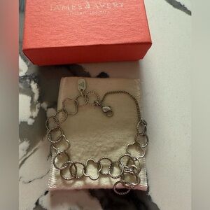 RETIRED Quatrefoil Twisted Wire link Bracelet James Avery